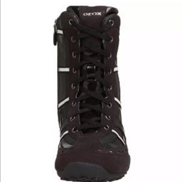 GEOX GIRLS SNEAKERS BOOTS WATERPROOF BLACK SZ 13 - Picture 2 of 7